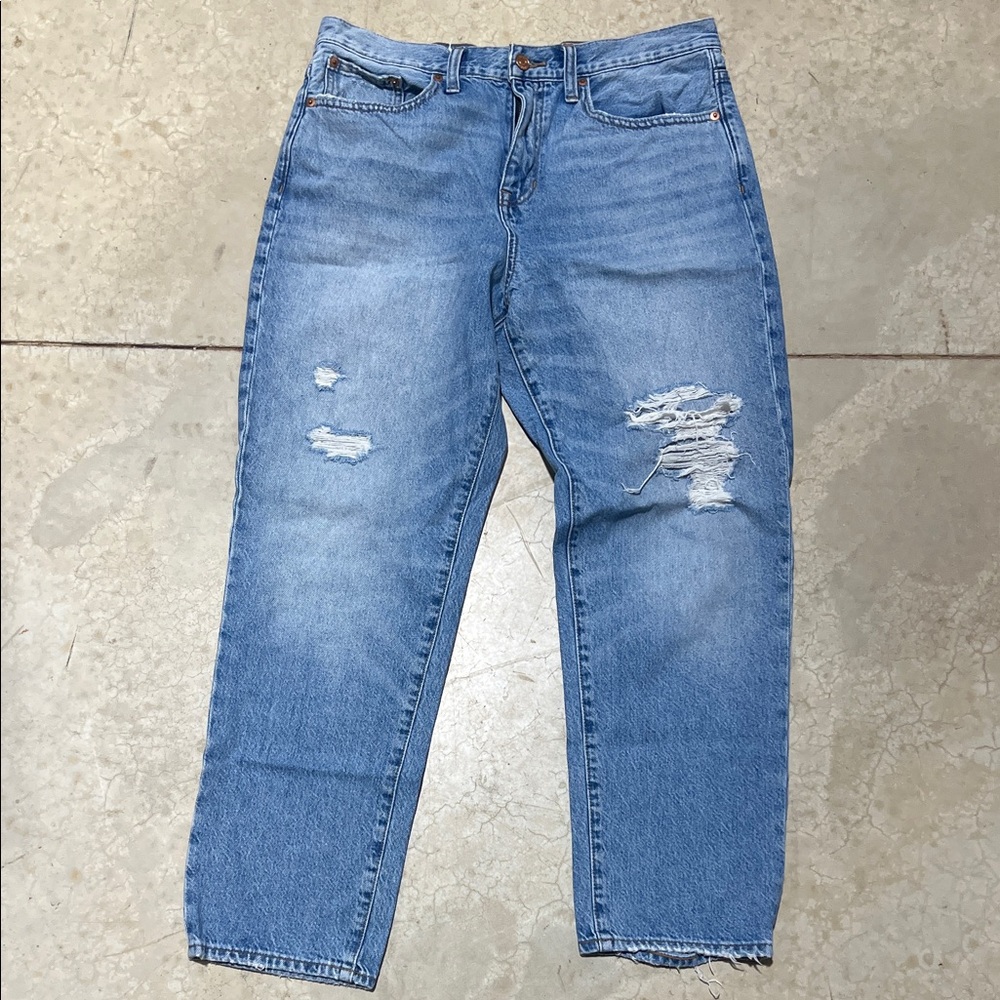 J CREW SLOUCHY BOUFRIEND Blue Distressed Jeans Women’s